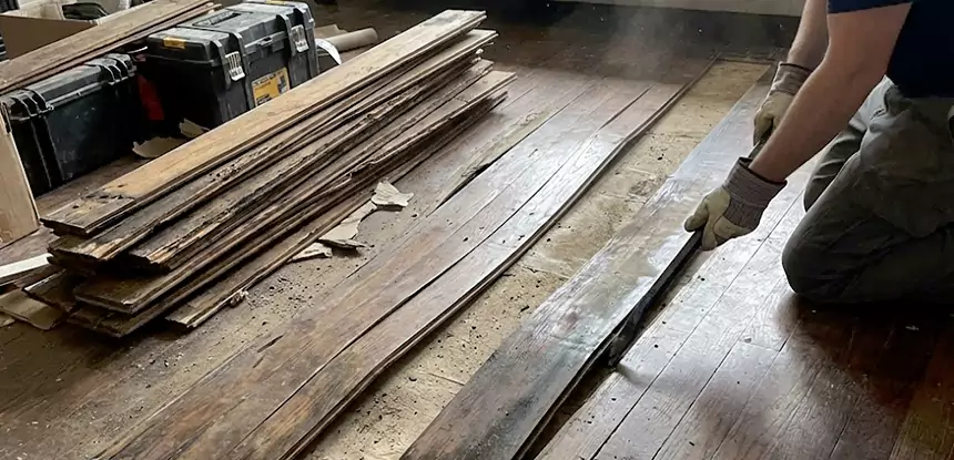 Wood Veneer Water Damage Repair Morrow